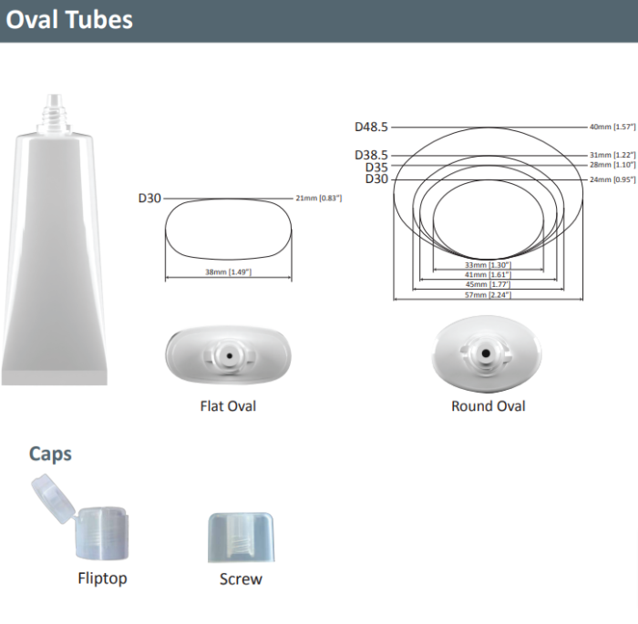 IML tube D30 Round Oval